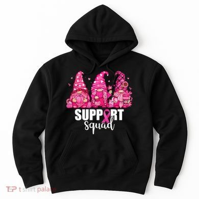 Breast Cancer Awareness Gnomes Support Squad Hoodie