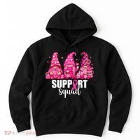 Breast Cancer Awareness Gnomes Support Squad Hoodie thumb 0