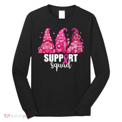 Breast Cancer Awareness Gnomes Support Squad Long Sleeve Shirt
