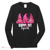 Breast Cancer Awareness Gnomes Support Squad Long Sleeve Shirt thumb 0