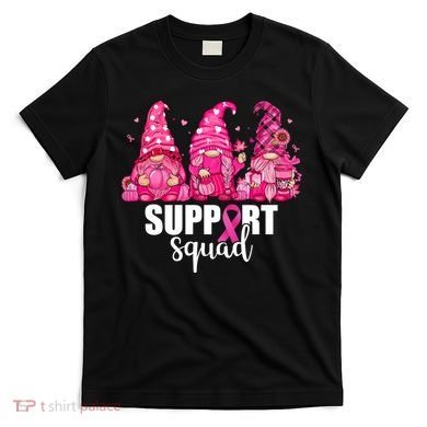 Breast Cancer Awareness Gnomes Support Squad T-Shirt