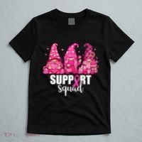 Breast Cancer Awareness Gnomes Support Squad T-Shirt thumb 5