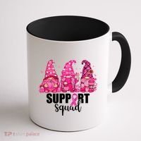 Breast Cancer Awareness Gnomes Support Squad Coffee Mug thumb 1