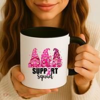 Breast Cancer Awareness Gnomes Support Squad Coffee Mug thumb 3