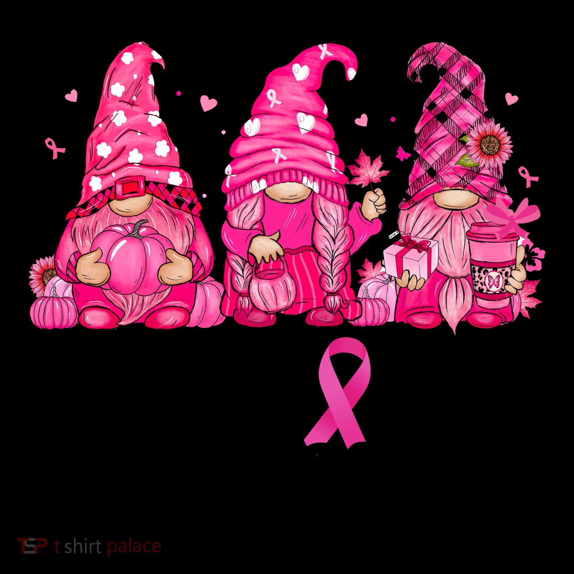 Breast Cancer Awareness Gnomes Support Squad Coffee Mug