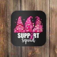 Breast Cancer Awareness Gnomes Support Squad Coaster thumb 0