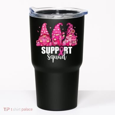 Breast Cancer Awareness Gnomes Support Squad Tumbler
