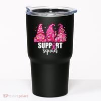 Breast Cancer Awareness Gnomes Support Squad Tumbler thumb 0
