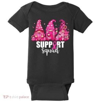 Breast Cancer Awareness Gnomes Support Squad Baby Bodysuit