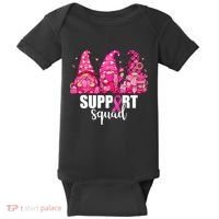 Breast Cancer Awareness Gnomes Support Squad Baby Bodysuit thumb 0