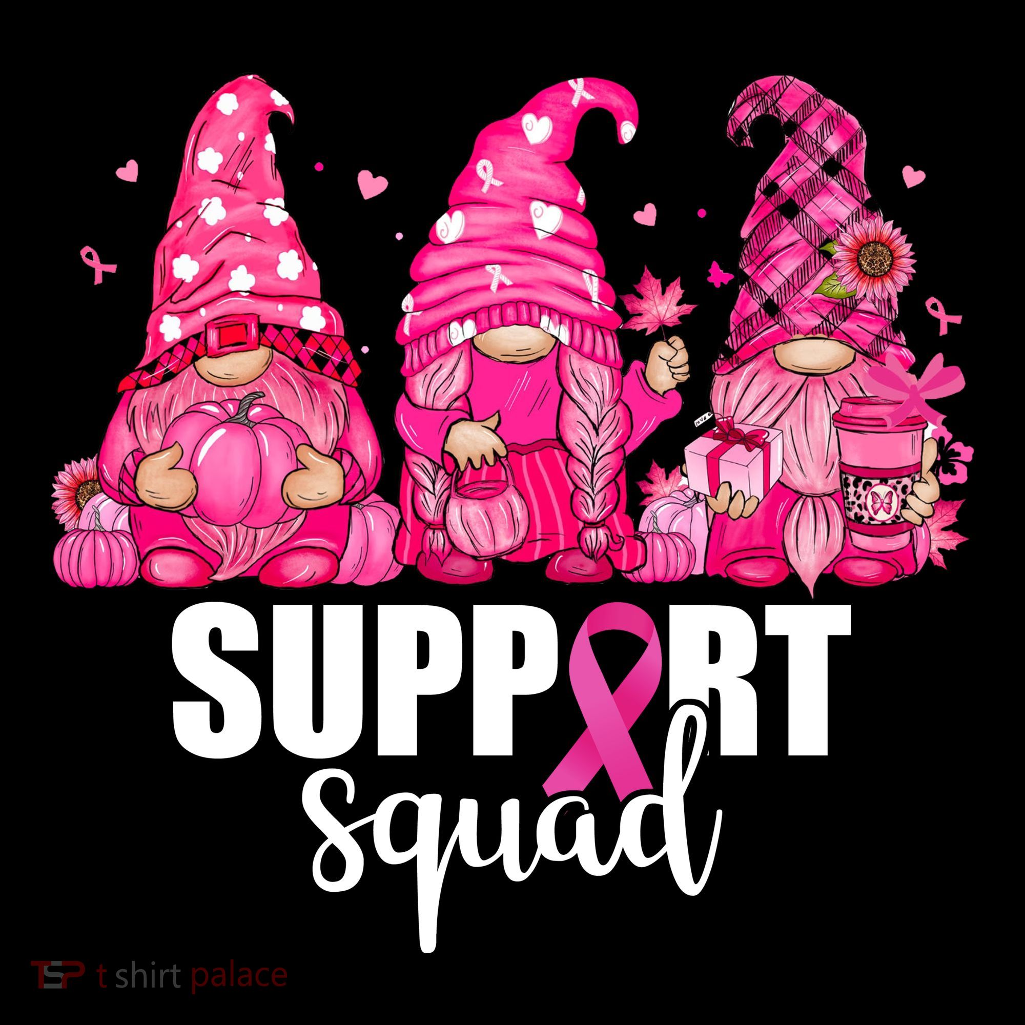 Breast Cancer Awareness Gnomes Support Squad Baby Bodysuit