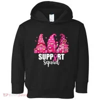 Breast Cancer Awareness Gnomes Support Squad Toddler Hoodie thumb 0