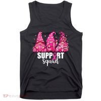 Breast Cancer Awareness Gnomes Support Squad Tank Top thumb 0