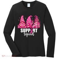 Breast Cancer Awareness Gnomes Support Squad Women's Long Sleeve Shirt thumb 0
