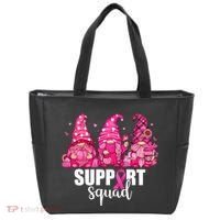 Breast Cancer Awareness Gnomes Support Squad Tote Bag thumb 0
