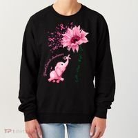 Breast Cancer Awareness Sunflower Elephant Pink Ribbon Women's Sweatshirt thumb 0