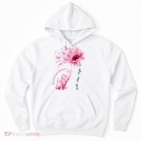 Breast Cancer Awareness Sunflower Elephant Pink Ribbon Hoodie thumb 0