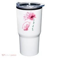Breast Cancer Awareness Sunflower Elephant Pink Ribbon Tumbler thumb 0