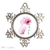 Breast Cancer Awareness Sunflower Elephant Pink Ribbon Ornament thumb 0