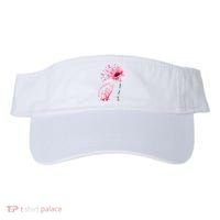 Breast Cancer Awareness Sunflower Elephant Pink Ribbon Visor thumb 0
