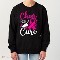 Breast Cancer Awareness Mom Cheerleading Cheer For The Cure Gift Women's Sweatshirt thumb 0