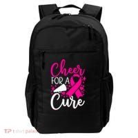 Breast Cancer Awareness Mom Cheerleading Cheer For The Cure Gift Backpack thumb 0