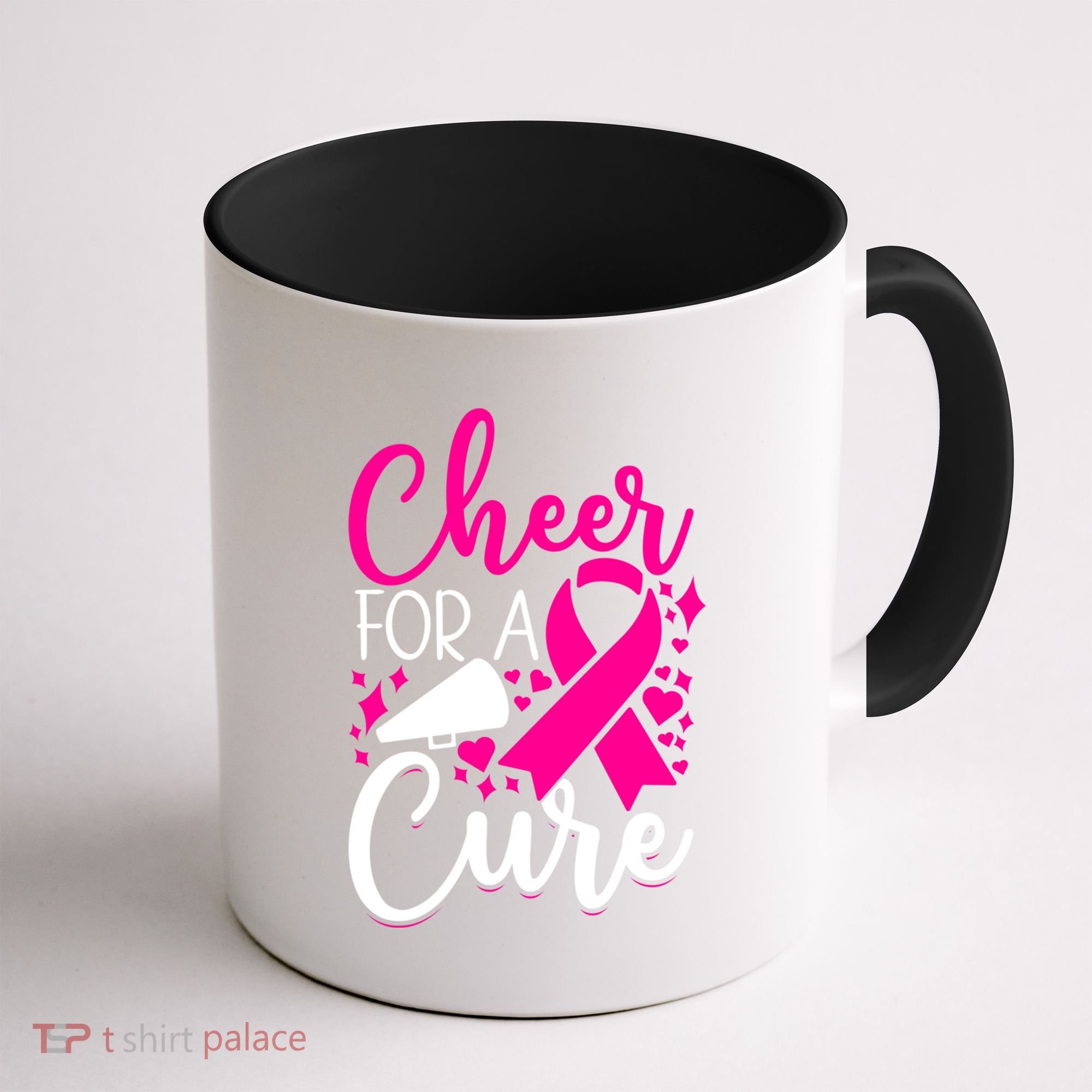 Breast Cancer Awareness Mom Cheerleading Cheer For The Cure Gift Coffee Mug