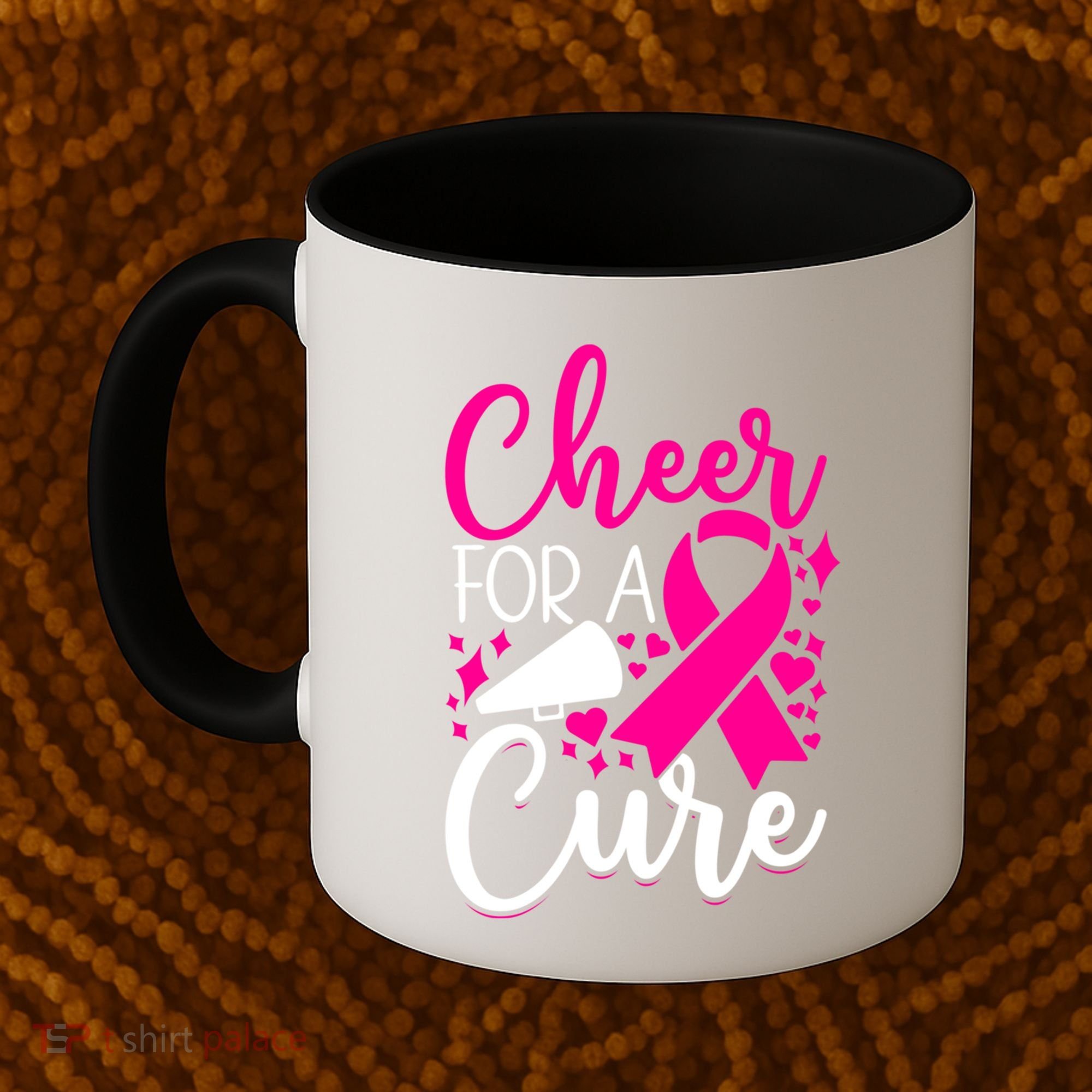 Breast Cancer Awareness Mom Cheerleading Cheer For The Cure Gift Coffee Mug