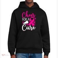 Breast Cancer Awareness Mom Cheerleading Cheer For The Cure Gift District V.I.T. Heavyweight Hoodie thumb 0