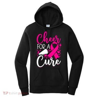 Breast Cancer Awareness Mom Cheerleading Cheer For The Cure Gift Women's Hoodie