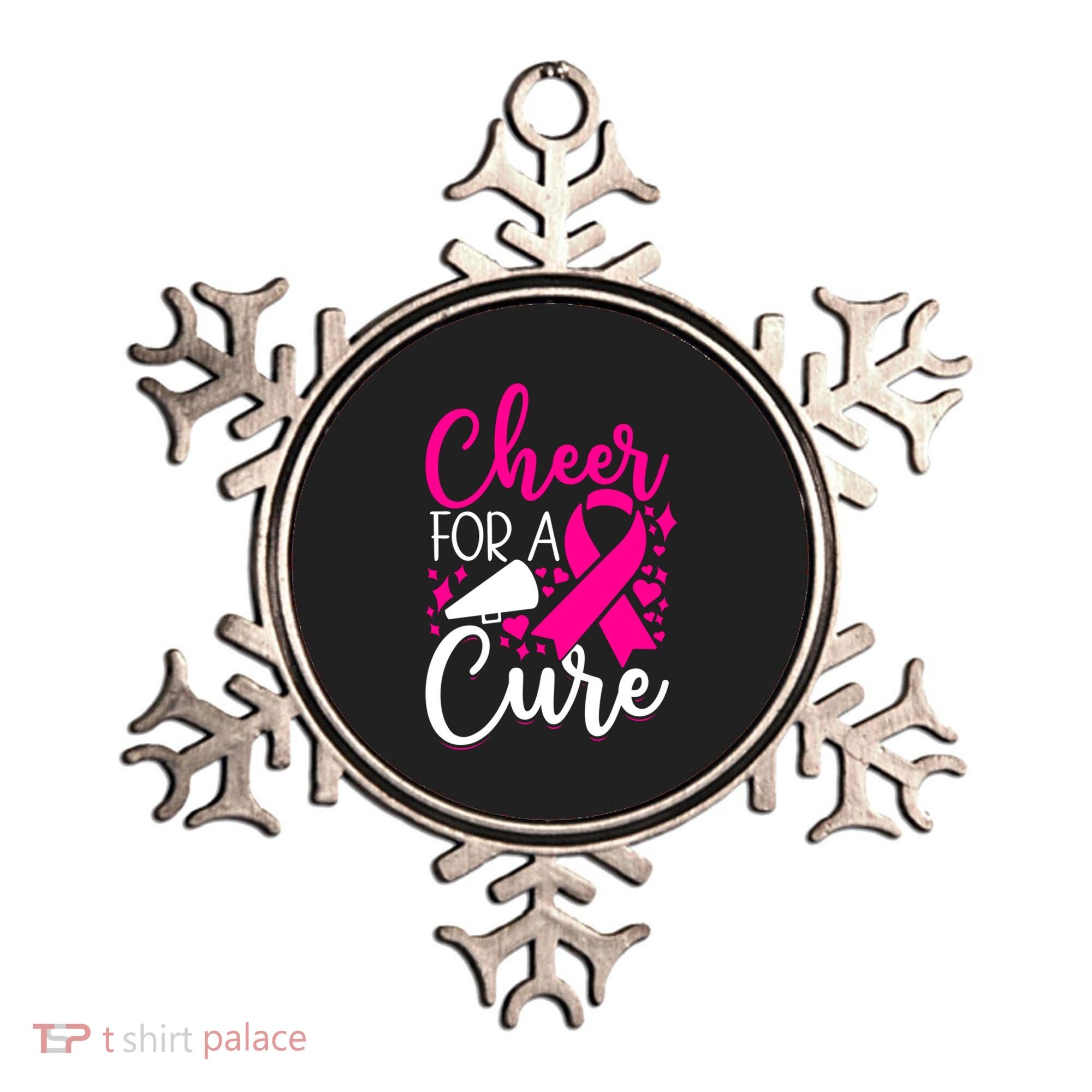Breast Cancer Awareness Mom Cheerleading Cheer For The Cure Gift Ornament
