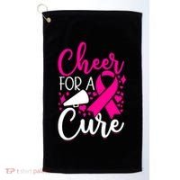 Breast Cancer Awareness Mom Cheerleading Cheer For The Cure Gift Golf Towel thumb 0
