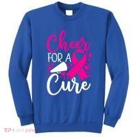 Breast Cancer Awareness Mom Cheerleading Cheer For The Cure Gift Sweatshirt thumb 0