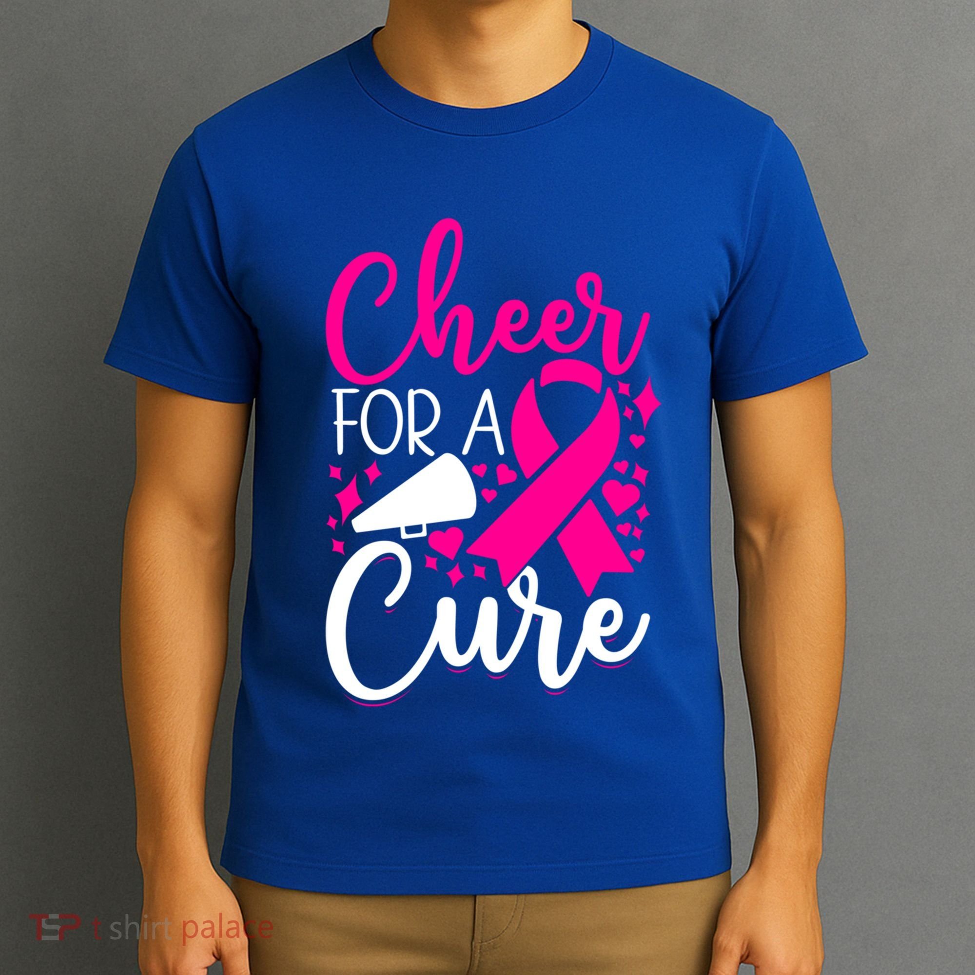 Breast Cancer Awareness Mom Cheerleading Cheer For The Cure Gift T-Shirt