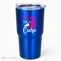 Breast Cancer Awareness Mom Cheerleading Cheer For The Cure Gift Tumbler thumb 0
