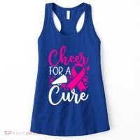 Breast Cancer Awareness Mom Cheerleading Cheer For The Cure Gift Women's Tank Top thumb 0