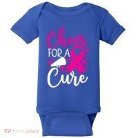Breast Cancer Awareness Mom Cheerleading Cheer For The Cure Gift Baby Bodysuit thumb 0