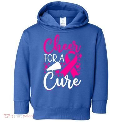 Breast Cancer Awareness Mom Cheerleading Cheer For The Cure Gift Toddler Hoodie