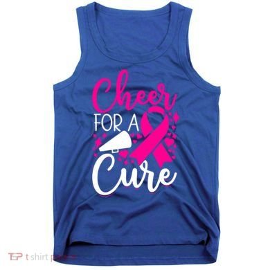 Breast Cancer Awareness Mom Cheerleading Cheer For The Cure Gift Tank Top