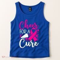 Breast Cancer Awareness Mom Cheerleading Cheer For The Cure Gift Tank Top thumb 2