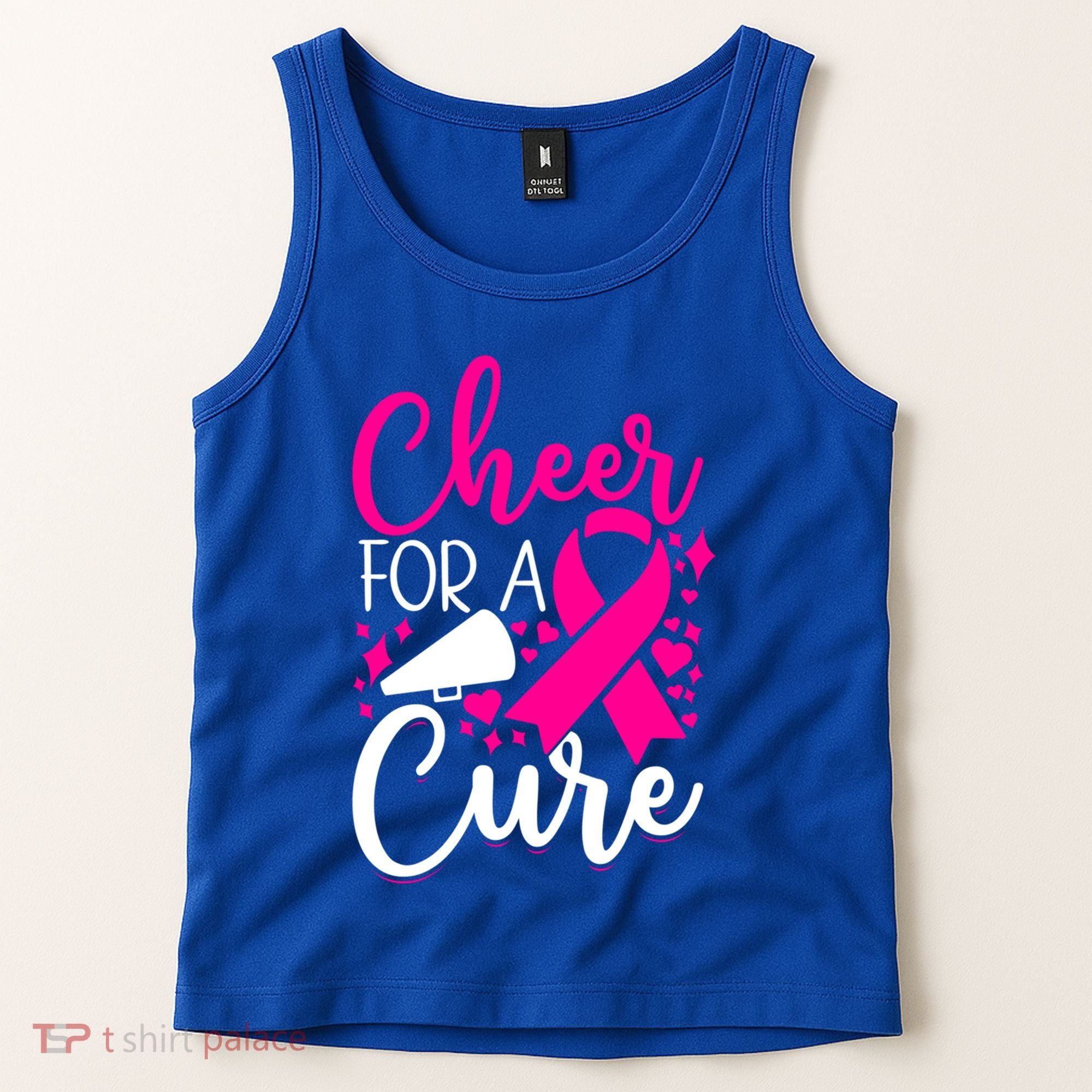 Breast Cancer Awareness Mom Cheerleading Cheer For The Cure Gift Tank Top