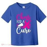 Breast Cancer Awareness Mom Cheerleading Cheer For The Cure Gift Toddler T-Shirt thumb 0