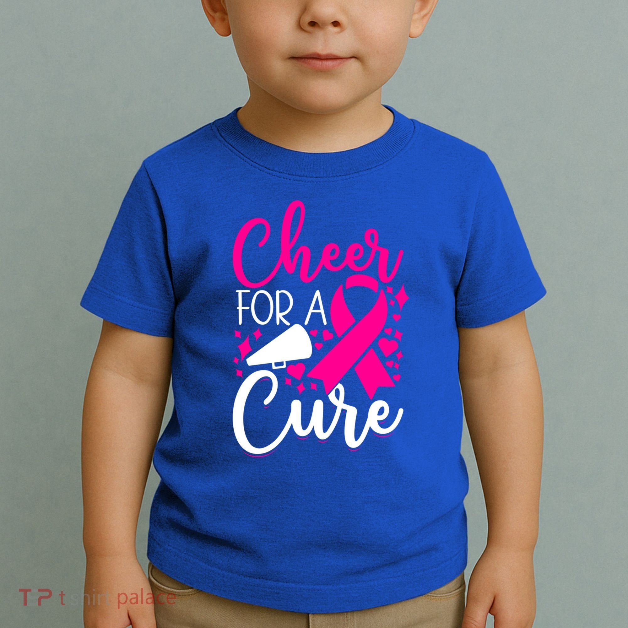 Breast Cancer Awareness Mom Cheerleading Cheer For The Cure Gift Toddler T-Shirt