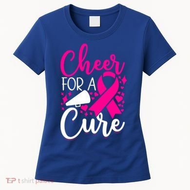 Breast Cancer Awareness Mom Cheerleading Cheer For The Cure Gift Women's T-Shirt