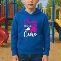 Breast Cancer Awareness Mom Cheerleading Cheer For The Cure Gift Kids Hoodie thumb 2