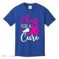 Breast Cancer Awareness Mom Cheerleading Cheer For The Cure Gift Kids T-Shirt thumb 0