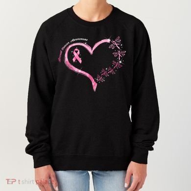 Breast Cancer Awareness Butterfly Simple Logo Women's Sweatshirt