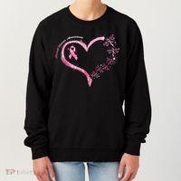 Breast Cancer Awareness Butterfly Simple Logo Women's Sweatshirt thumb 0