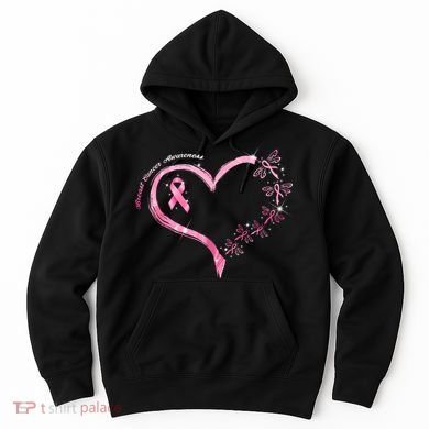 Breast Cancer Awareness Butterfly Simple Logo Hoodie