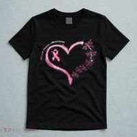 Breast Cancer Awareness Butterfly Simple Logo T-Shirt thumb 5